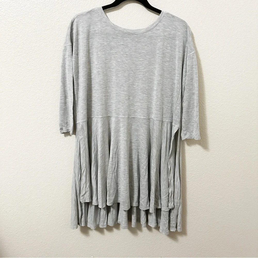 Free‎ People FP Beach Milky Way Top Grey Sz XS Slit Sides
